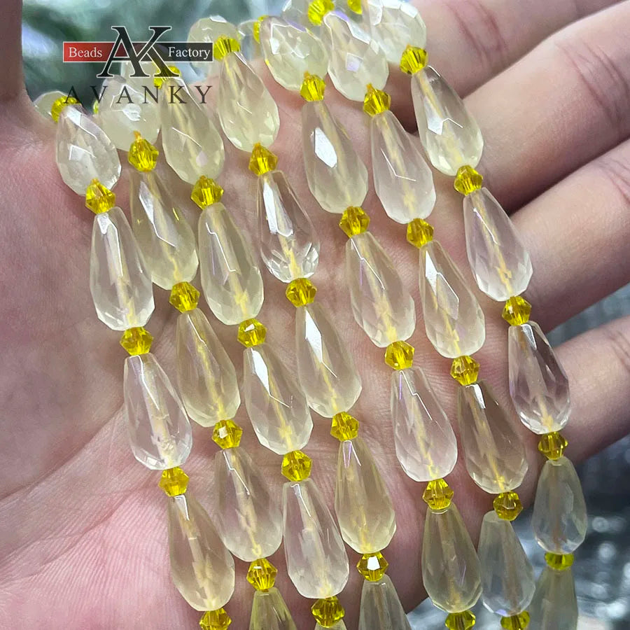 Yellow Lemon Crystal Beads-ToShay.org