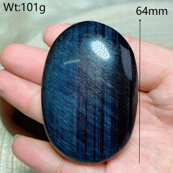 Blue Tiger Eye Palm Stone-ToShay.org