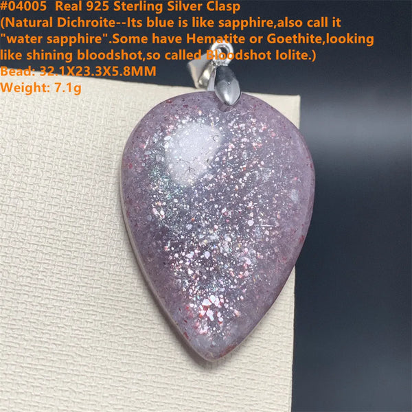 Red Blue Cordierite Pendants-ToShay.org