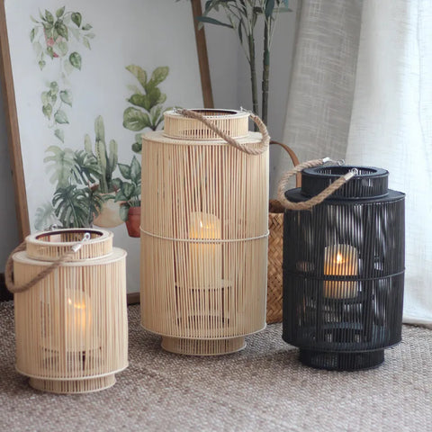 Bamboo Candle Lantern-ToShay.org