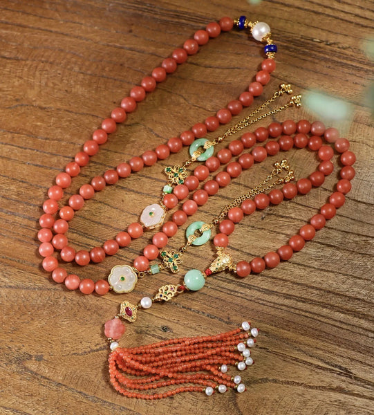 Red Agate Bead Mala-ToShay.org