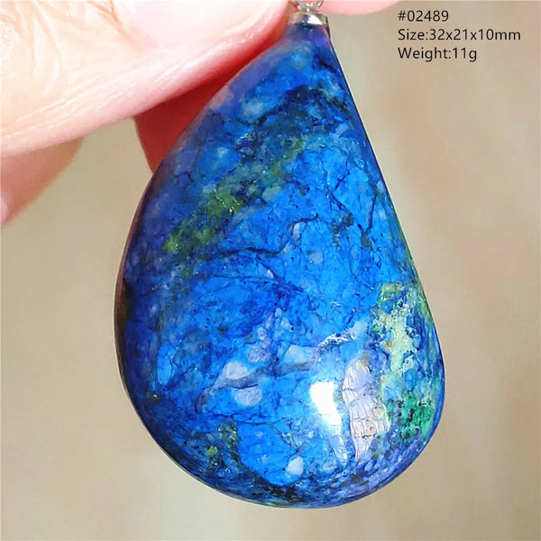 Blue Azulite Malachite Pendant-ToShay.org