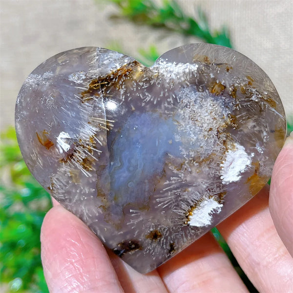 Yellow Hair Agate Heart-ToShay.org