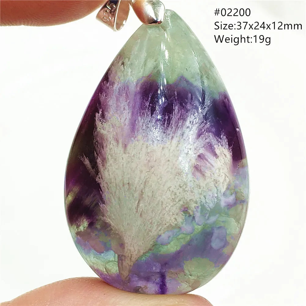 Green Blue Fluorite Pendant-ToShay.org