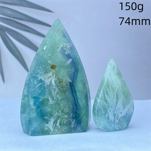 Green Feather Fluorite Torch-ToShay.org