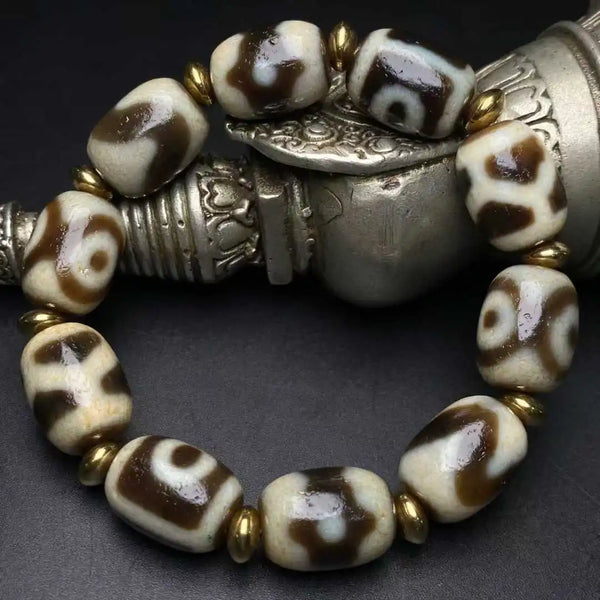 Tibetan Agate Dzi Bracelet-ToShay.org