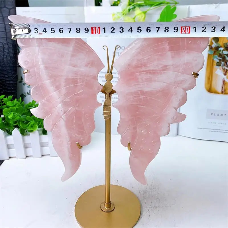Pink Rose Quartz Butterfly-ToShay.org