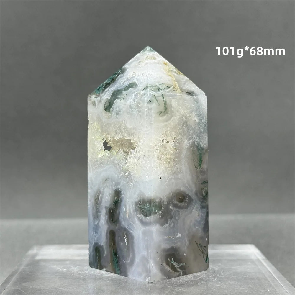 Green Aquatic Agate Tower-ToShay.org