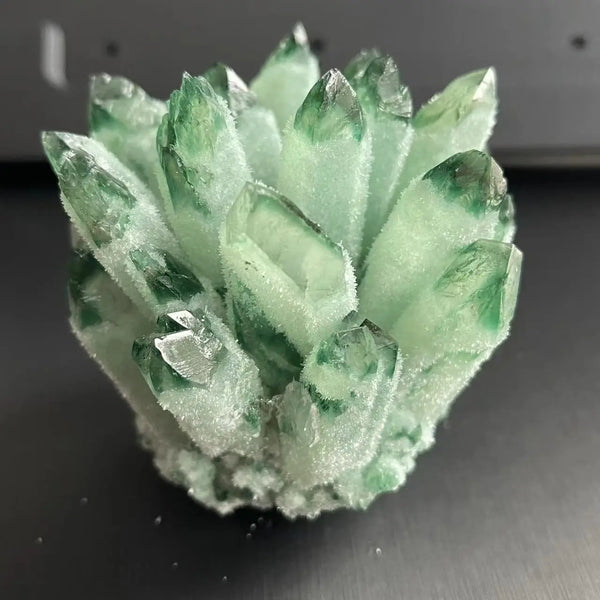 Green Quartz Crystal Cluster-ToShay.org