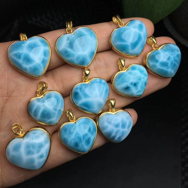 Blue Larimar Heart Pendant-ToShay.org