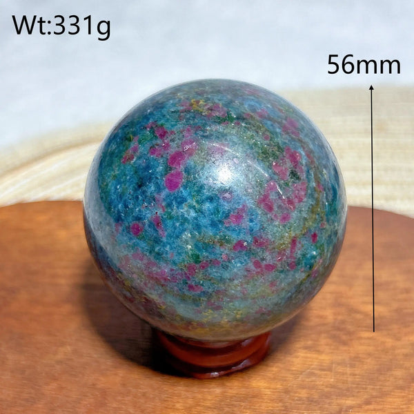 Fluorescence Ruby Kyanite Ball-ToShay.org