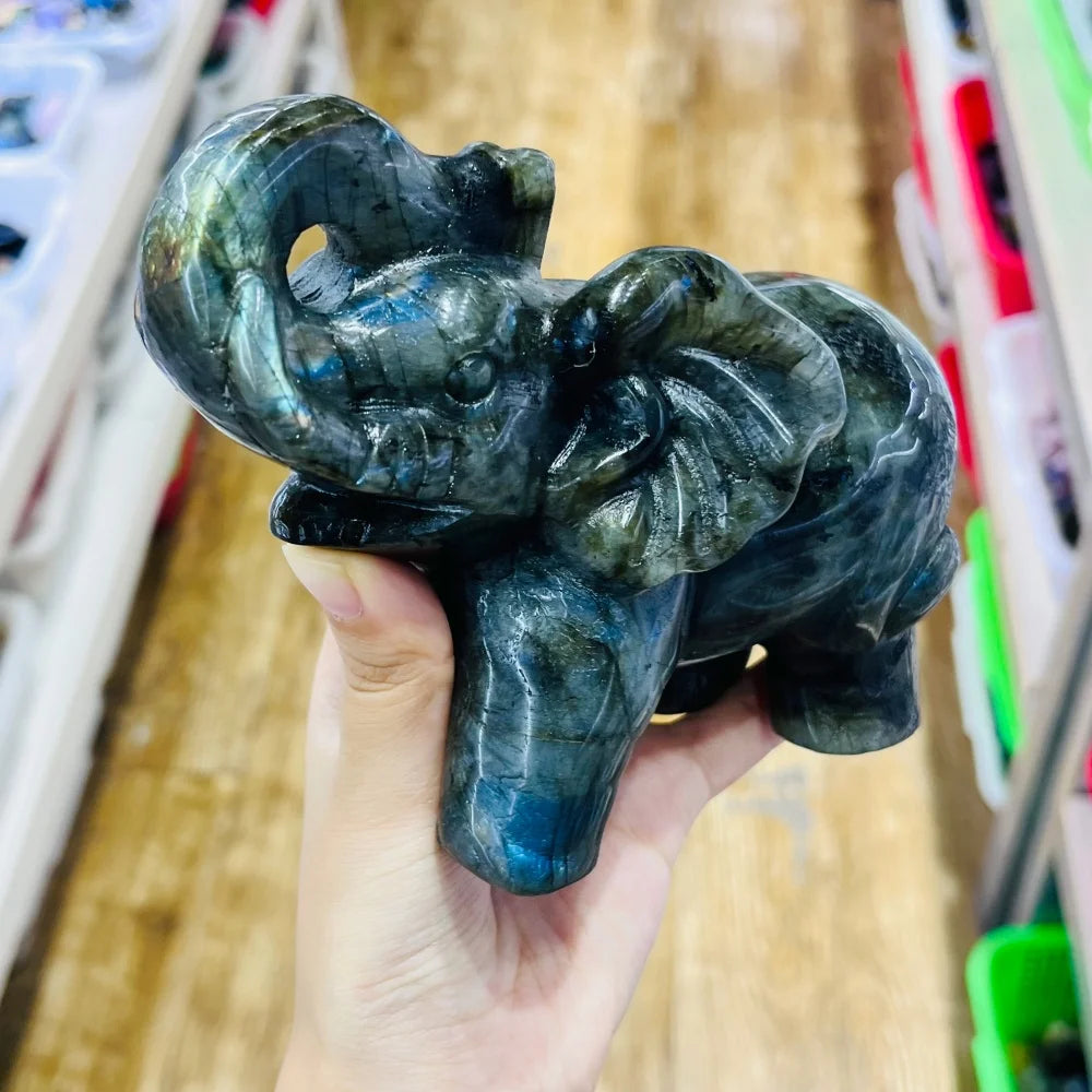 Blue Labradorite Elephant-ToShay.org