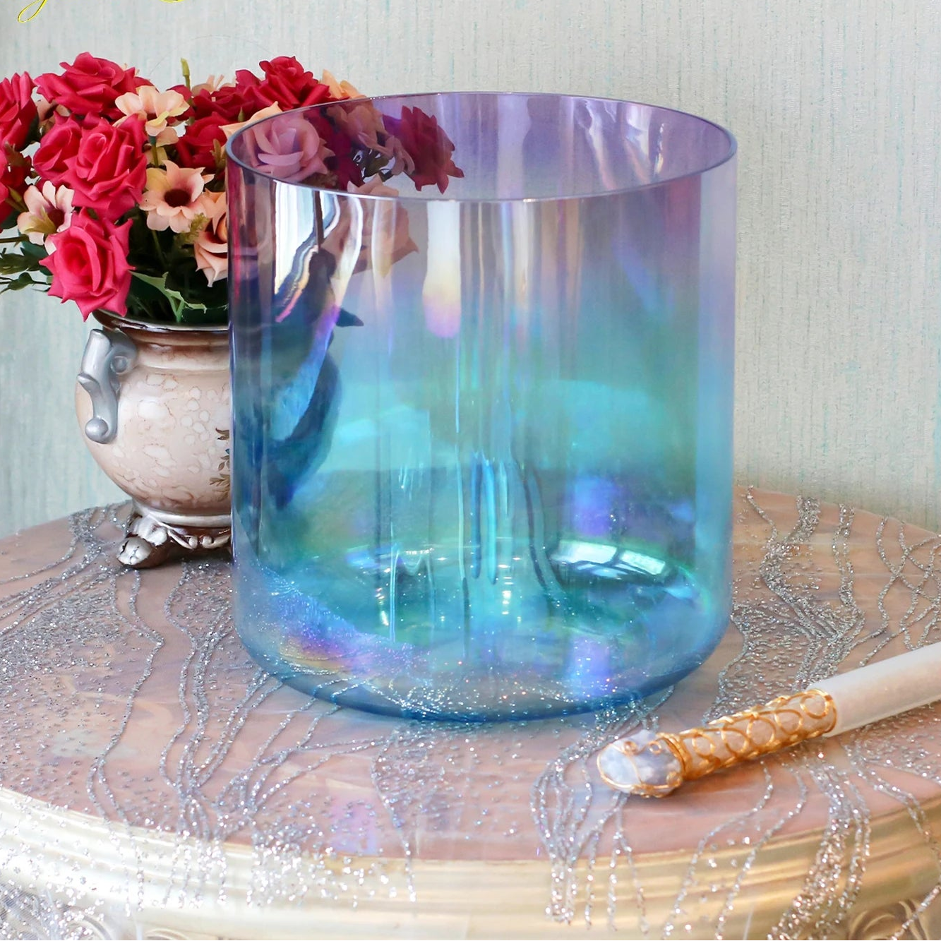 Crystal Soul 2026 New Design Dreamy Romantic Gradient Color Crystal Singing Bowl for Meditation Sound Healing-ToShay.org