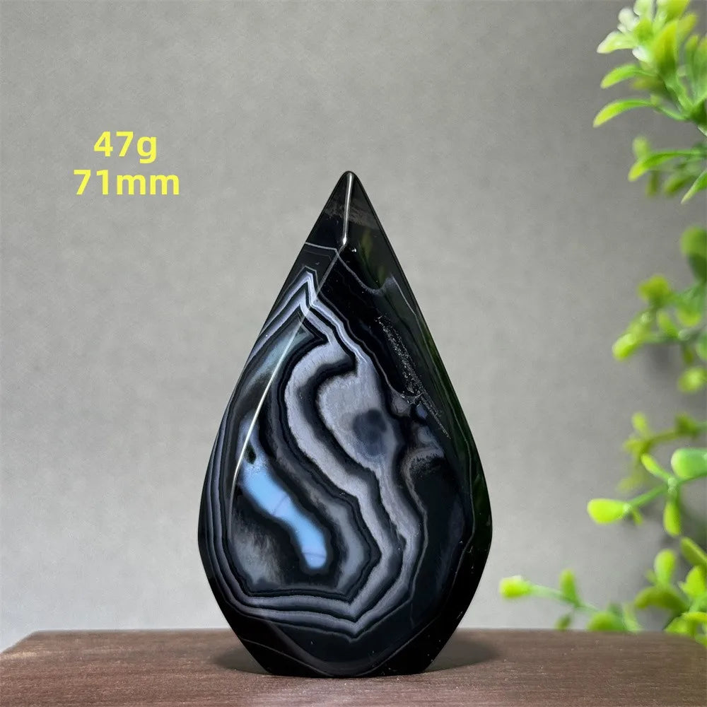 Black Striped Agate Torch-ToShay.org