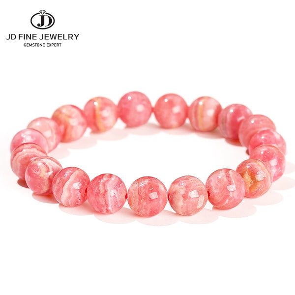 Red Vein Rhodochrosite Bracelet-ToShay.org