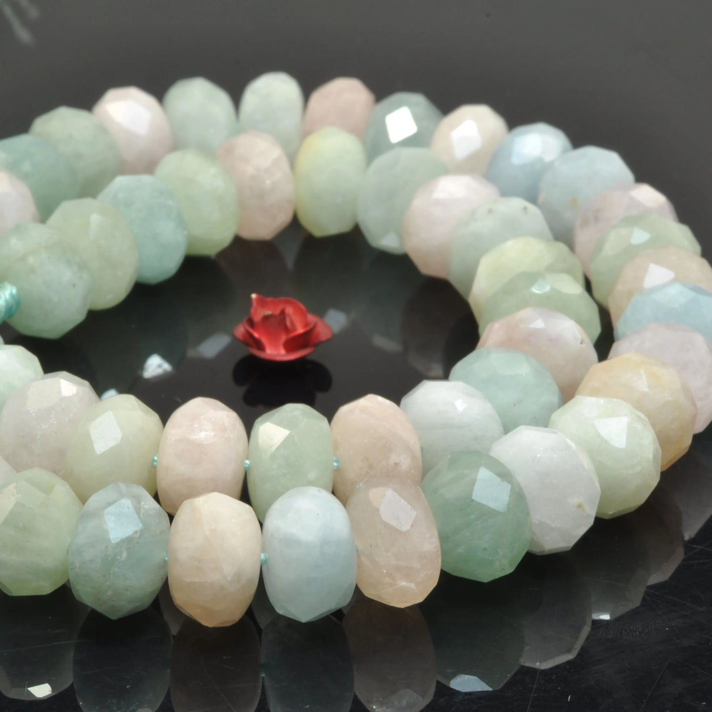 Blue Morganite Rondelle Beads-ToShay.org
