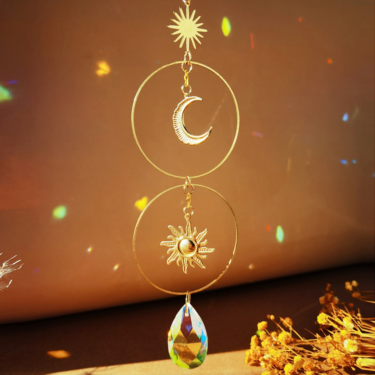 Sun Moon Crystal Sun Catcher-ToShay.org