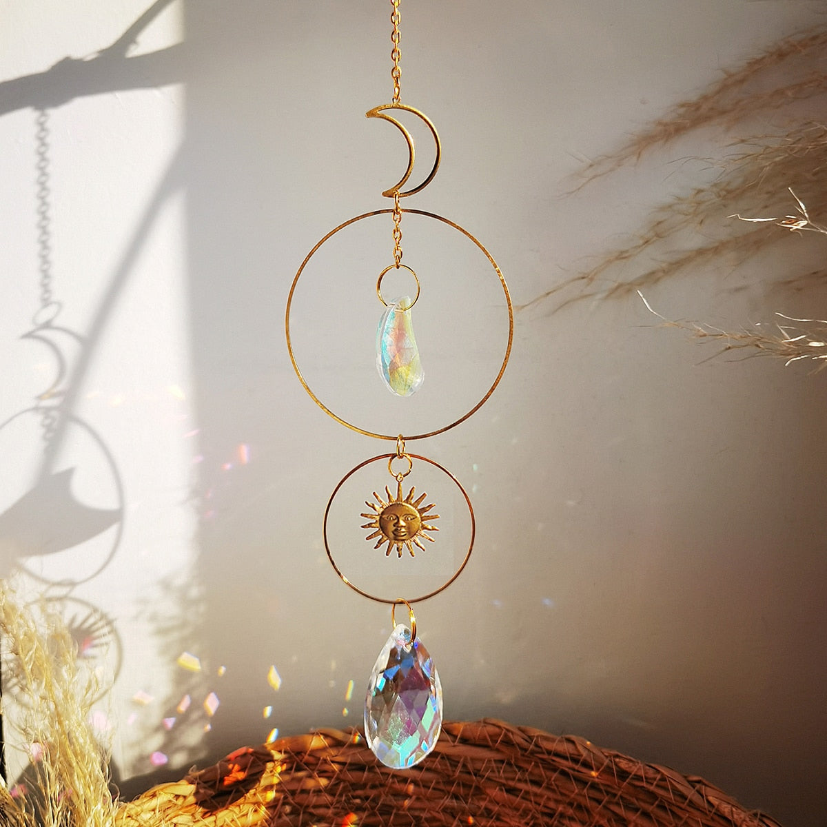 Sun Moon Crystal Sun Catcher-ToShay.org
