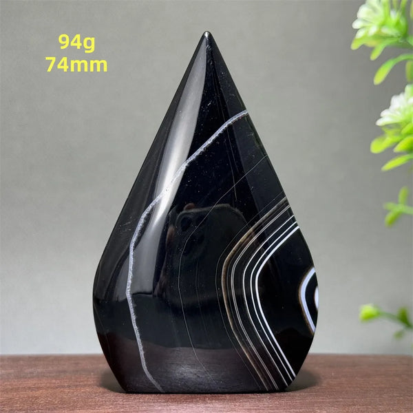 Black Striped Agate Torch-ToShay.org