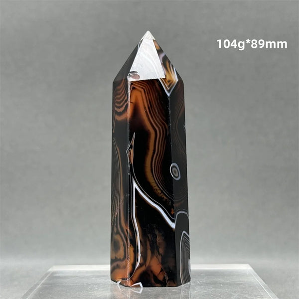 Black Red Striped Agate Wand-ToShay.org