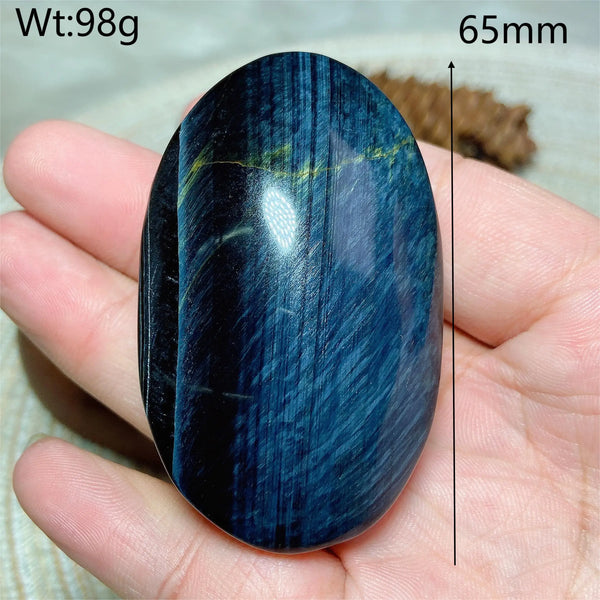 Blue Tiger Eye Palm Stone-ToShay.org
