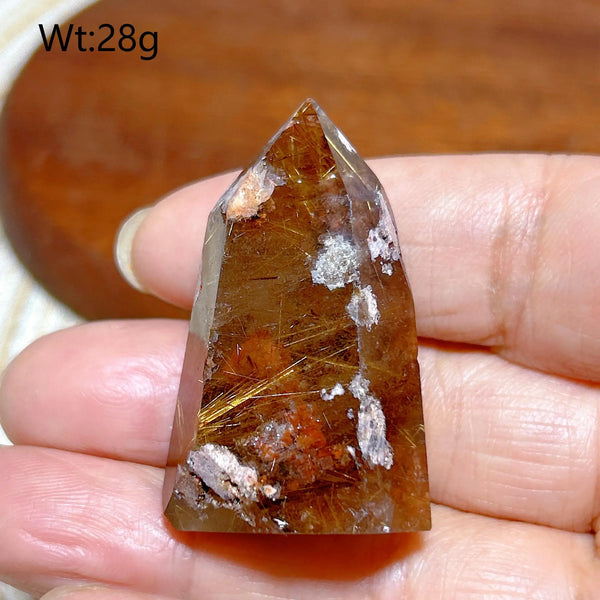 Gold Rutilated Crystal Point-ToShay.org