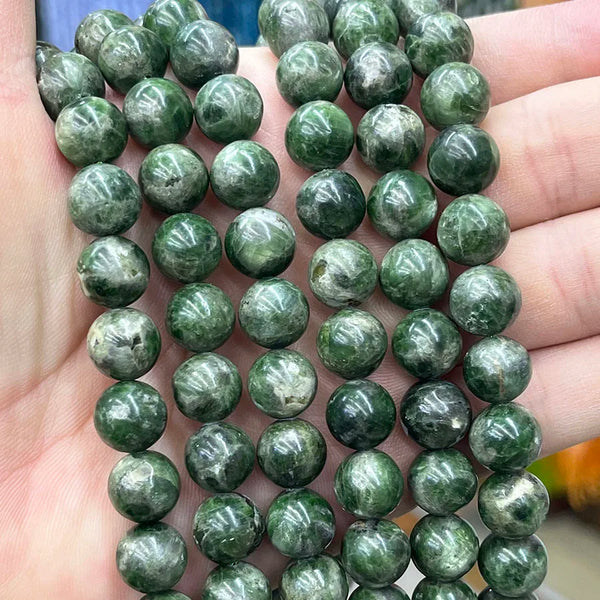 Green Diopside Crystal Beads-ToShay.org