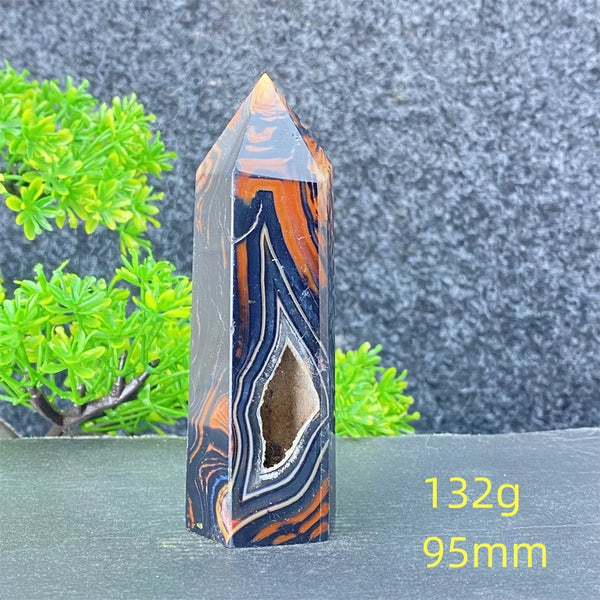Black Red Striped Agate Point-ToShay.org