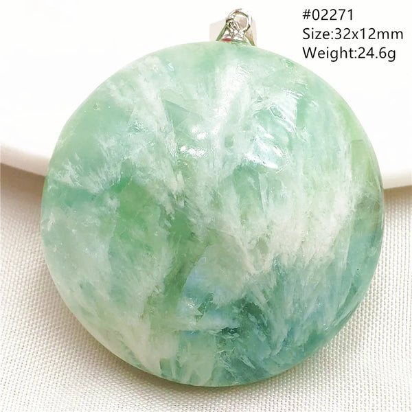 Green Feather Fluorite Pendant-ToShay.org