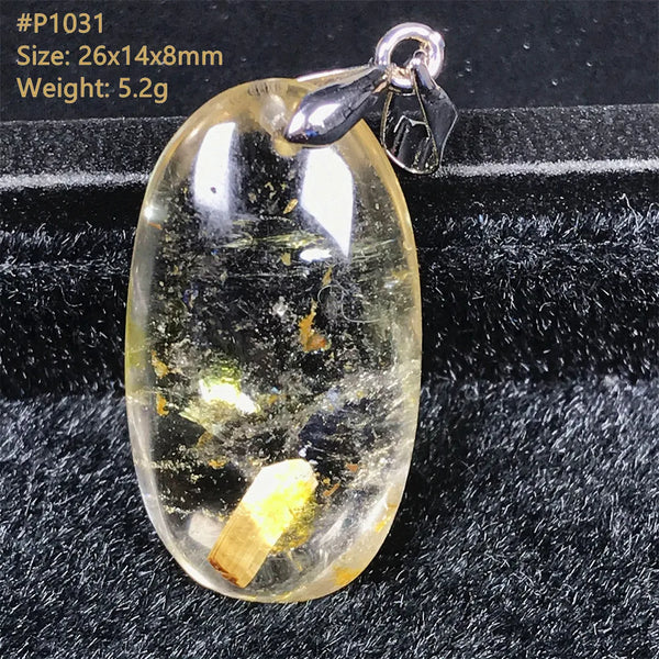 Gold Rutilated Quartz Pendant-ToShay.org