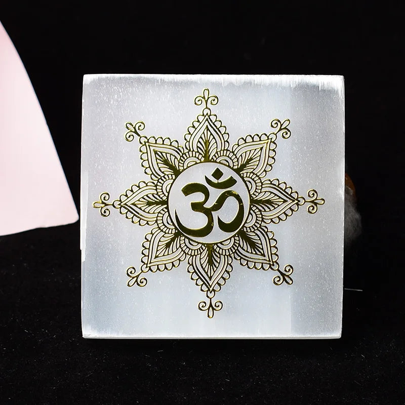 White Selenite Plate-ToShay.org