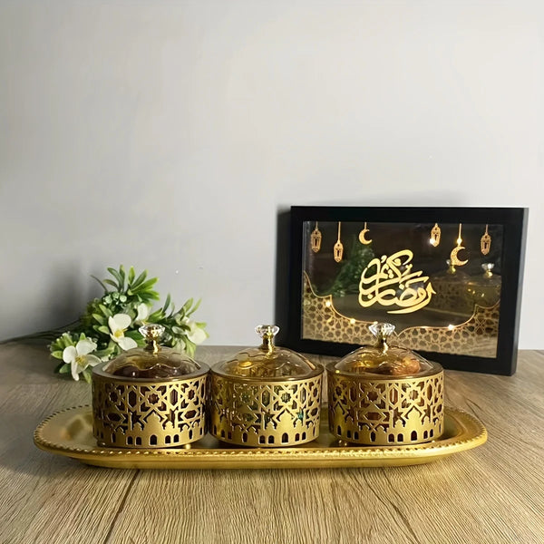 Gold Candy Jar Set-ToShay.org