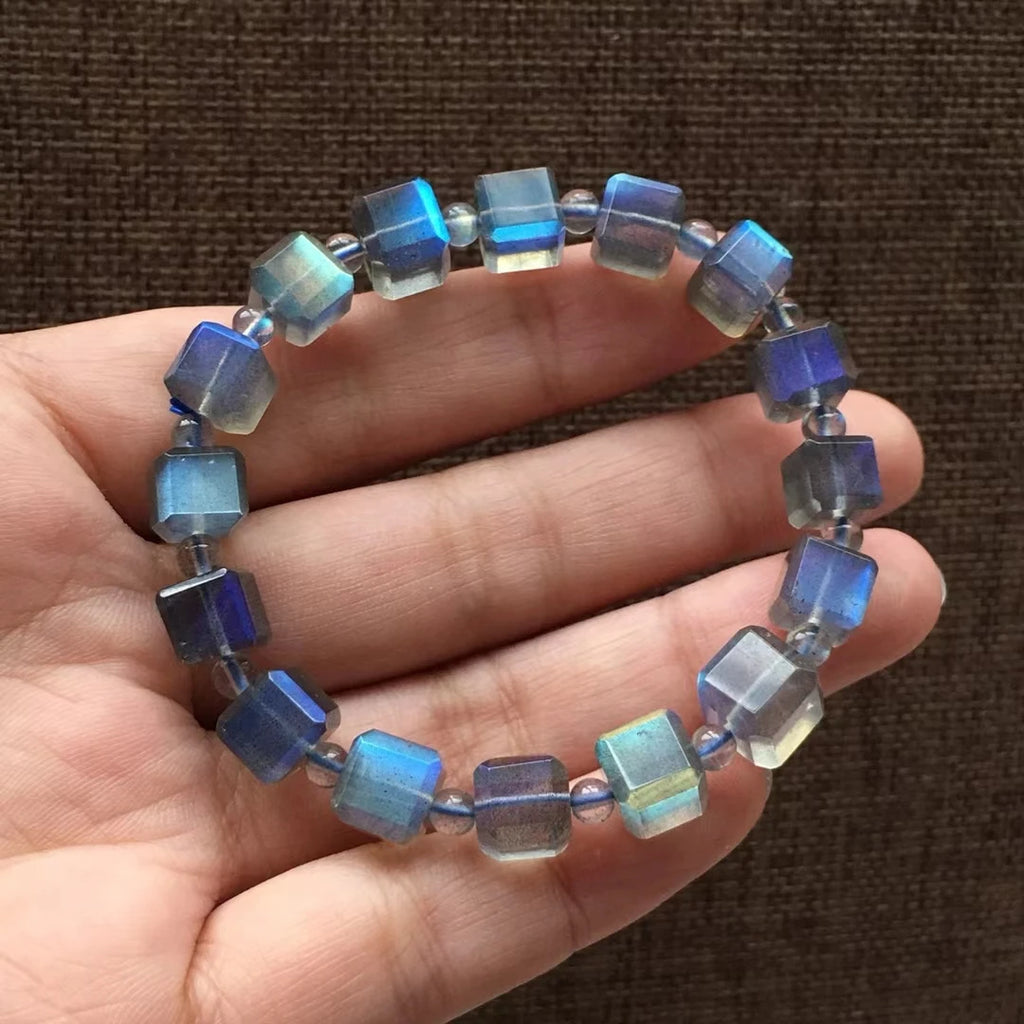 Blue Labradorite Cube Bracelet-ToShay.org