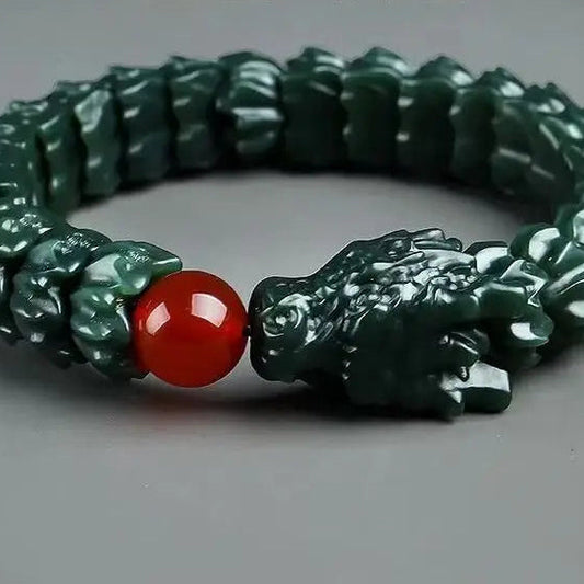 Green Jade Dragon Bracelet-ToShay.org
