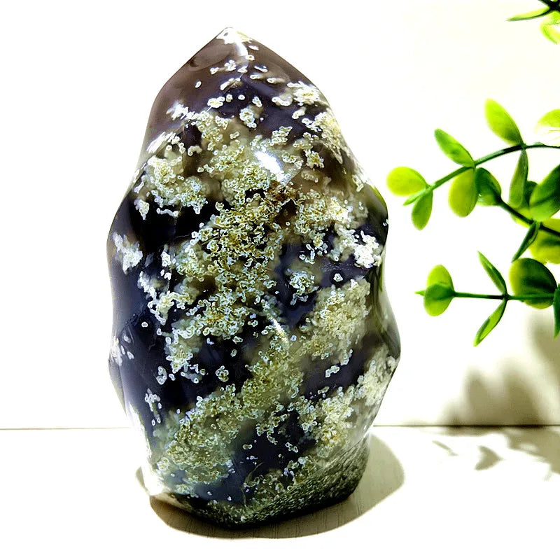 Green Moss Agate Flame-ToShay.org