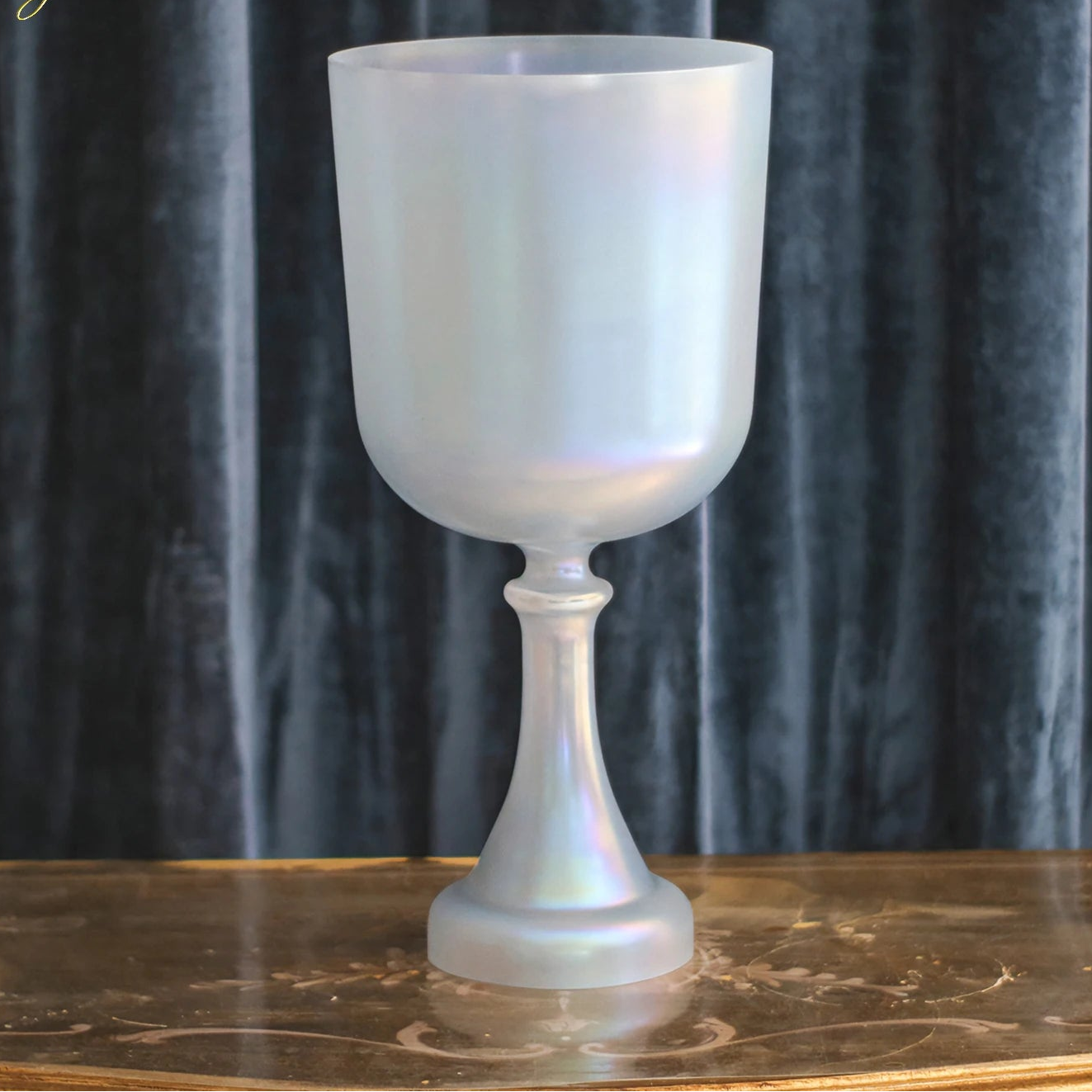 Blue Aurora Crystal Singing Chalice-ToShay.org