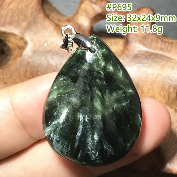Green Seraphinite Pendant-ToShay.org