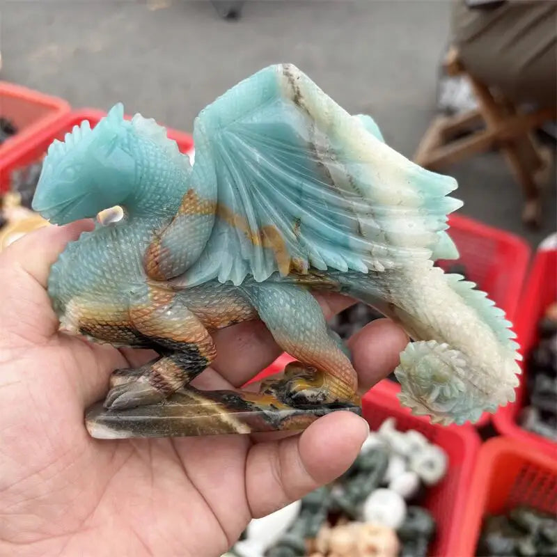 Blue Amazonite Dragon-ToShay.org
