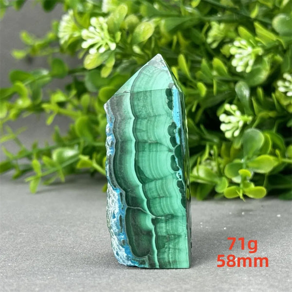 Blue Chrysocolla Malachite Point-ToShay.org