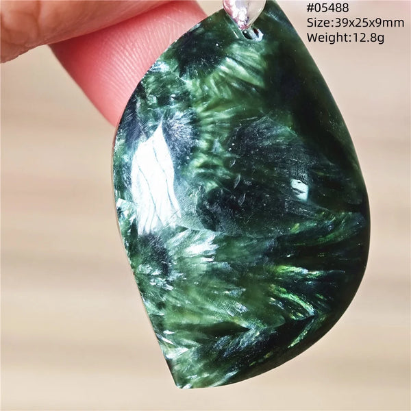 Green Seraphinite Pendant-ToShay.org