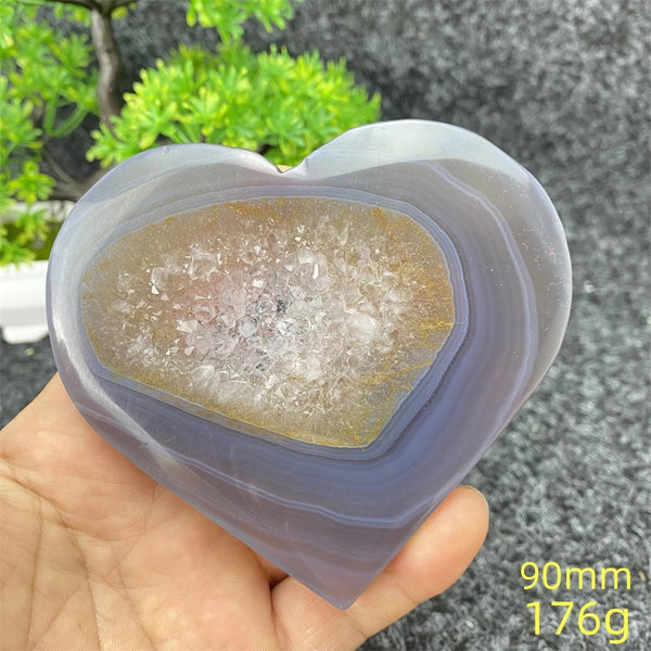 Blue Agate Geode Heart-ToShay.org
