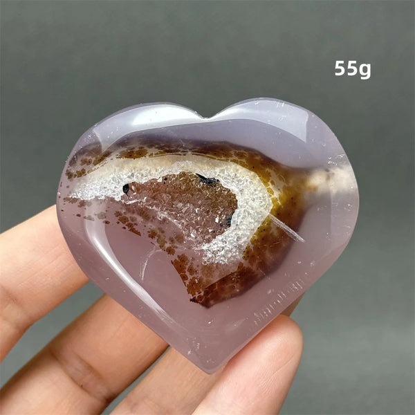 Grey Agate Geode Heart-ToShay.org