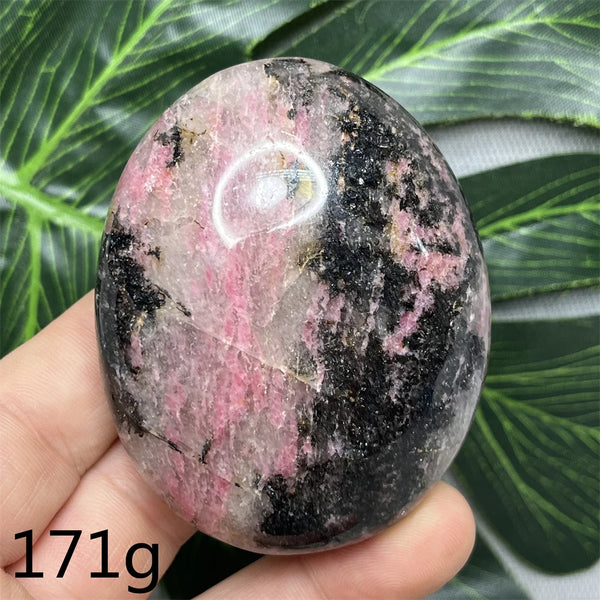 Pink Rhodonite Palmstone-ToShay.org