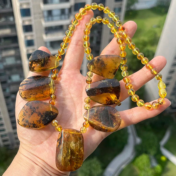 Yellow Amber Necklace-ToShay.org