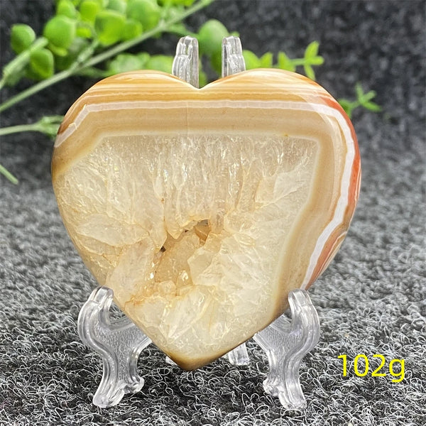 Red Agate Geode Heart-ToShay.org