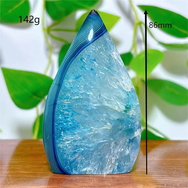 Blue Silk Agate Flame-ToShay.org