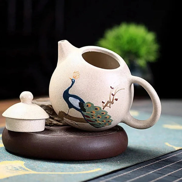 White Clay Dragon Egg Tea Pot-ToShay.org