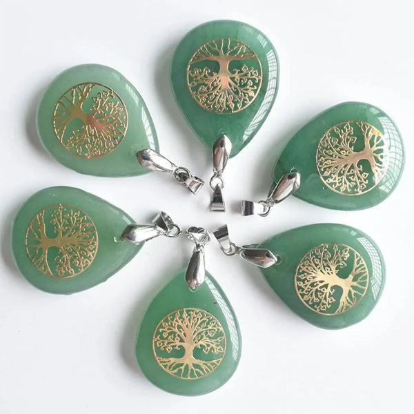 Mixed Crystal Tree Pendant-ToShay.org