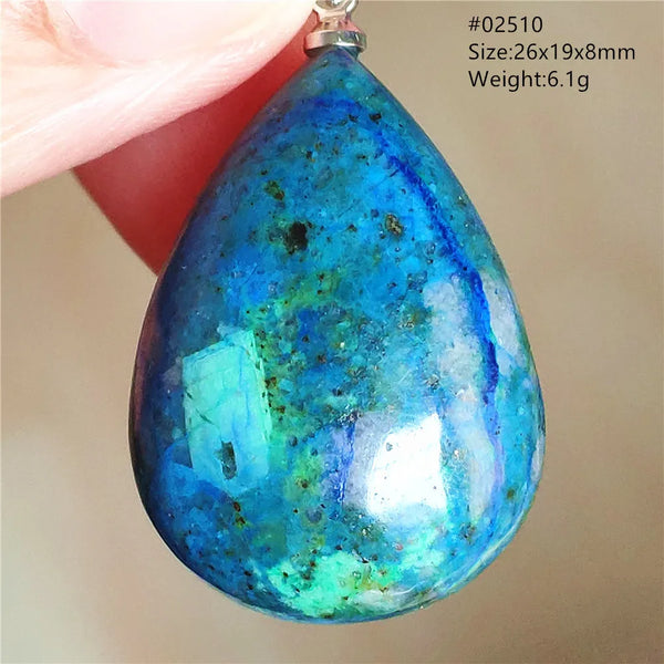 Blue Azulite Malachite Pendant-ToShay.org