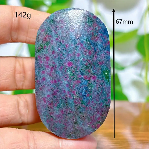 Red Ruby Zoisite Palm Stone-ToShay.org